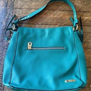 Brand New Teal Leather Shoulder Bag